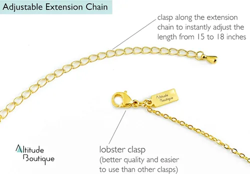 Miniatura 5 de Altitude Boutique Collar de montaña nevada para mujeres amantes de la naturaleza, esquiadores, excursionistas campistas (oro, plata, oro rosa)