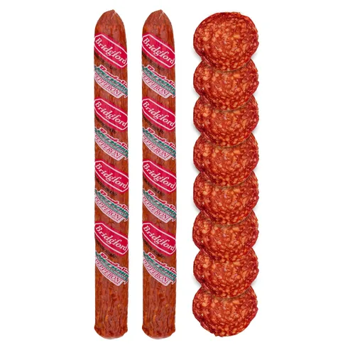 Bridgford Old World Pepperoni Stick - Paquete de 2 palitos de pepperoni ahumados naturalmente para pizza y sándwiches - Bocadillo keto alto en