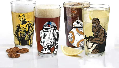 Miniatura 2 de Star Wars Juego de vasos de pinta clásica, capacidad de 16 onzas, juego de 4 vasos, forma clásica