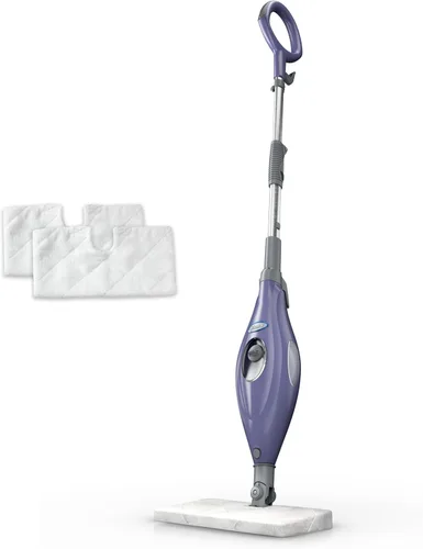 Shark Mopa de vapor con 2 almohadillas lavables de doble cara, desinfectante de vapor, dirección giratoria, ligera, limpiador de vapor para suelos
