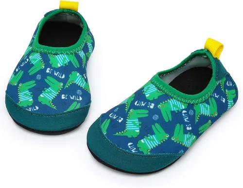 Apolter - Zapatos de agua o natación estilo calcetín para niños, unisex, antideslizantes, para la playa o piscina, color aguamarina