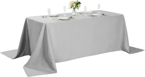 Miniatura 102 de Cupuamon - Mantel rectangular de 60 x 84 pulgadas, tela de poliéster lavable para decoración de bodas, fiestas, cenas y banquetes