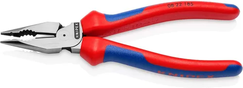 Miniatura 2 de KNIPEX 08 22 185 Alicates combinados puntiagudos con asas cómodas Negro Atramentized 7.283 in