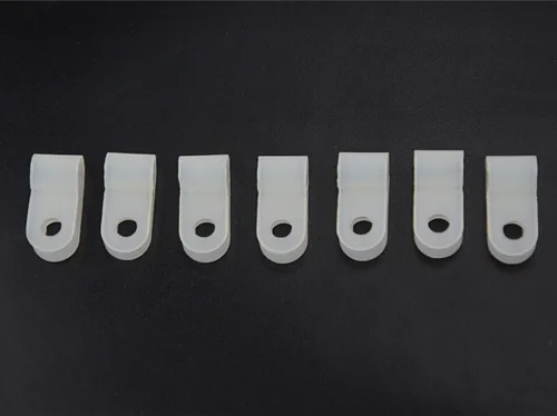 Miniatura 3 de 200 abrazaderas de cable de nailon blanco tipo R para tubos de alambre de 5/16 pulgadas de diámetro (fijador de clip de cable de plástico)