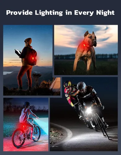 Miniatura 6 de Zewdov Bike Lights for Night Riding, USB Rechargeable Bike Lights Front and Back, Waterproof IP65 Bicycle Light, 4+6 Modes Bike Headlight and Tail