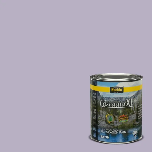 Miniatura 112 de Rodda Paint CASCADIA XL Pintura e imprimación de satén exterior en uno, cuarto de galón, bikini lavanda