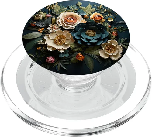 Miniatura 7 de flor floral hermosas flores y hojas verdes PopSockets intercambiables PopGrip