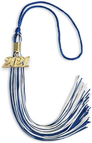 Miniatura 113 de Endea Graduation - Borla de doble color mixto con fecha dorada (negro/dorado antiguo, 2021)