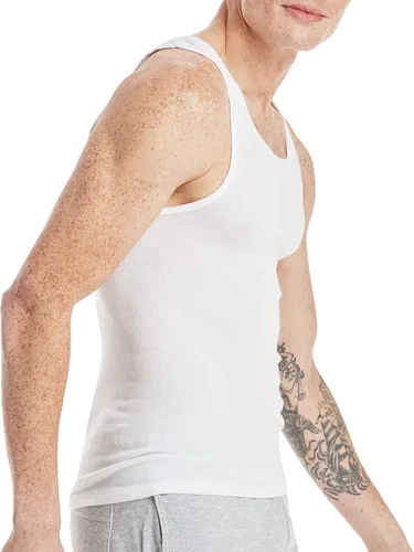 Miniatura 4 de Hanes Mens Ribbed Tank, Cotton Undershirt Tank, 6-Pack