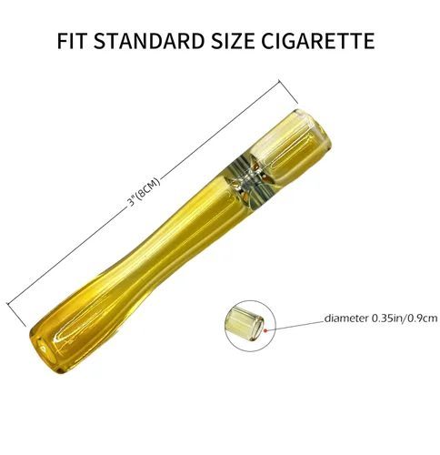 Miniatura 3 de Juego de 2 soportes para cigarrillos de cristal, reductor de manchas y elegante, 3.15 pulgadas (3.1 in), fácil mantenimiento y diseño ecológico