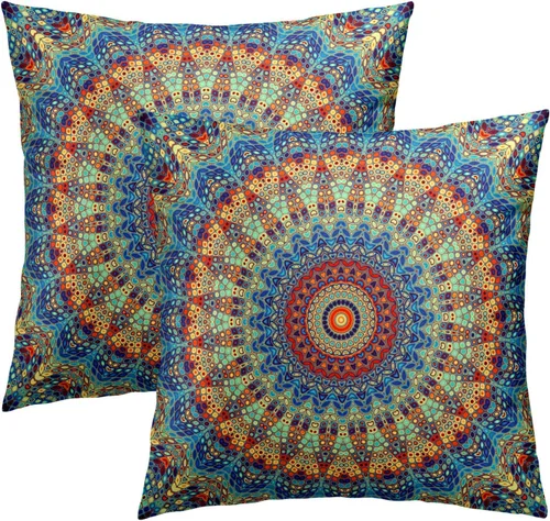 Miniatura 39 de Fundas de cojín decorativas con temática de verano náutica costera de 12 x 12 pulgadas, juego de 2 fundas de cojín de color aguamarina azul verdoso