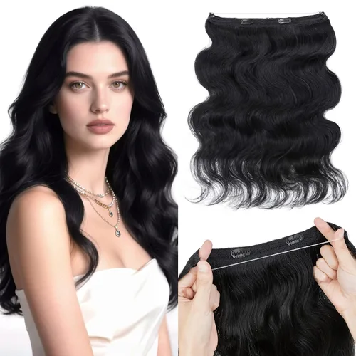 Miniatura 21 de MY-LADY - Extensiones de cabello humano real, extensiones de cabello humano real, 12 pulgadas, color marrón oscuro, extensiones de cabello largo