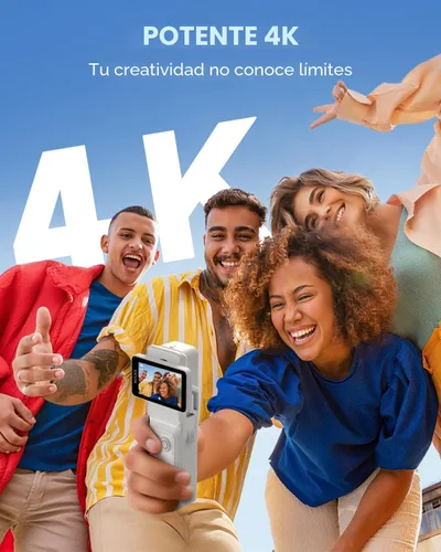 Miniatura 7 de SJCAM C400 4K Travel Vlogging Cámara con tarjeta de 64 GB, cámara corporal de grabación 7H para creadores de YouTube, estabilizador de 6 ejes