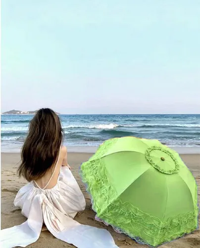 Miniatura 36 de WENDIN Sombrilla de encaje plegable vintage Paraguas gótico lluvia Anti-UV protección de encaje parasol cúpula Foto Props niñas sombrilla paraguas