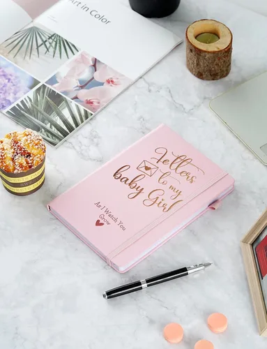 Miniatura 2 de InnoBeta New Mom Gifts - Cuaderno A5 para mujer, diseño de letras a mi, rosa Diario significativo de embarazo y memoria del recién nacido