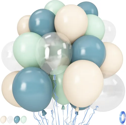 Miniatura 12 de Globos pastel, 12 pulgadas, 35 globos, látex rosa claro, azul, amarillo, blanco, multicolor, niños, graduación, Pascua, boda, fiesta arcoíris