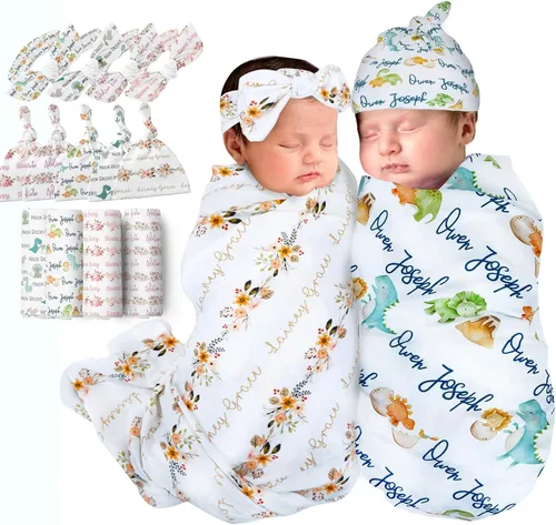 Miniatura 9 de Mantas de bebé personalizadas para niños y niñas, manta de bebé personalizada con nombre, regalos personalizados para bebés, mantas de bebé