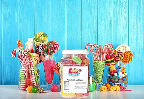 Miniatura 3 de Sarah's Candy Factory - Rebanadas de fruta surtidas (3 libras en frasco)