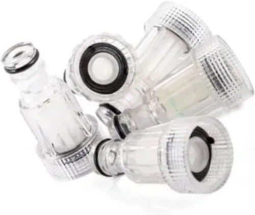 Piezas de lavadora de alta presión, 5 piezas, filtro de agua para lavadora limpia, 3/4 pulgadas de diámetro, desmontable, fácil de limpiar,