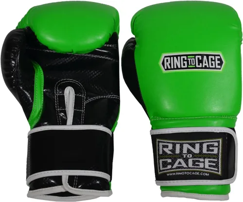 Miniatura 2 de Guantes de boxeo para entrenamiento de gimnasio Verde neón/negro