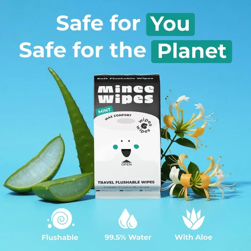 Miniatura 7 de Impossibly Compact - Toallitas desechables de viaje, 99.5% de agua y aloe, seguras para pieles sensibles, esenciales de viaje para adultos y niños
