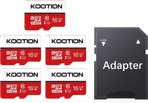 Miniatura 11 de KOOTION Tarjeta Micro SD de 32 GB, 5 unidades, tarjeta de memoria flash MicroSDHC Clase 10 con adaptador UHS-I, Full HD, tarjeta TF C10
