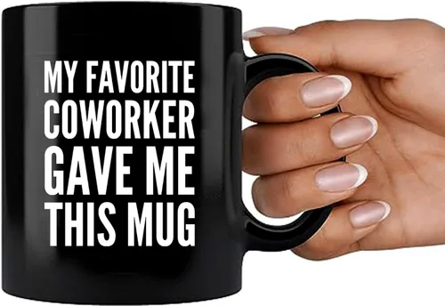 Miniatura 6 de Mi colega favorito me regaló esta taza Regalo de despedida de colega Gracioso Tazas de jefe de oficina Tazas de café de empleado para despedida Negro