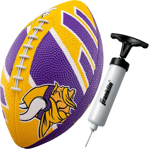 Miniatura 9 de Franklin Sports NFL Team Footballs - Rubber Youth Mini Balls for All Teams - Kids 8.5" Football + Air Pump Sets - Official NFL Licensed
