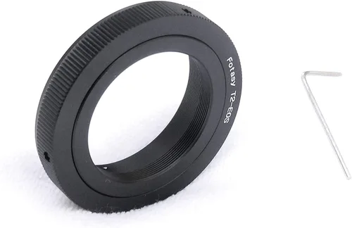 Miniatura 2 de Fotasy Adaptador ajustable de lente T2 a cañón EF EFS, adaptador de lente de telescopio de montaje en T, enfoque infinito, compatible con Canon DSLR