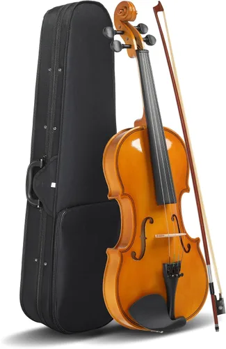 Miniatura 12 de Ktaxon Violín para estudiantes principiantes, violines acústicos 4/4, kit de violín de tamaño completo con estuche, arco, colofonia, adultos Natural