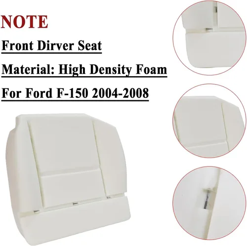 Miniatura 5 de NLQR Funda de asiento de tela de repuesto para parte inferior del conductor delantero y cojín de espuma compatible con Ford F150 2004-2008