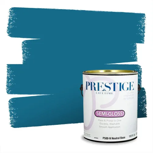 Miniatura 1141 de Pintura Exterior + imprimación PRESTIGE, todo-en-uno, 1 galón, acabado mate, color comparable al Valspar* Royal Gray* VS151-Gris real