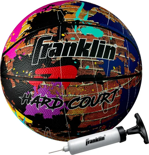 Franklin - Balón de baloncesto duro para interiores y exteriores, tamaño oficial, 1 unidad