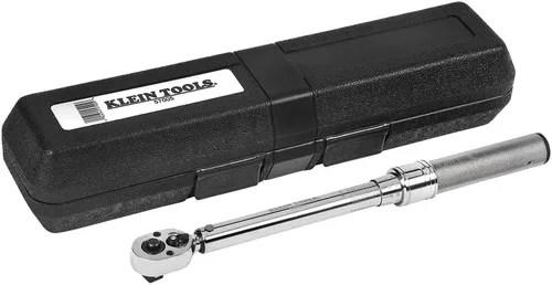 Miniatura 4 de Klein Tools 57010 Llave dinamométrica cuadrada de 1/2 pulgada, cabezal de trinquete microajustable, 30 a 250 pies-libra