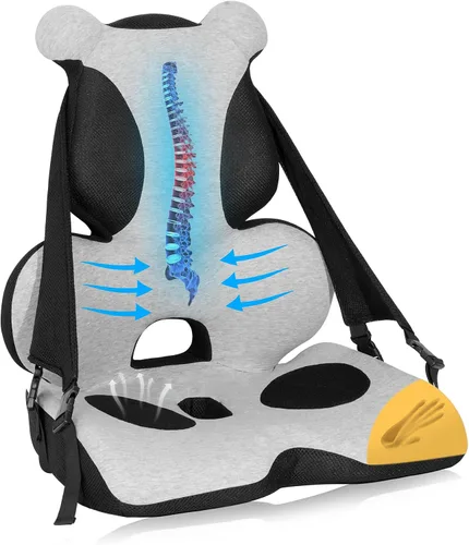 Almohada de Apoyo Lumbar de Espuma Viscoelástica, Cojín para Asiento de Coche, Cojín para Silla de Oficina, Almohada de Asiento de Una Pieza, Mejora