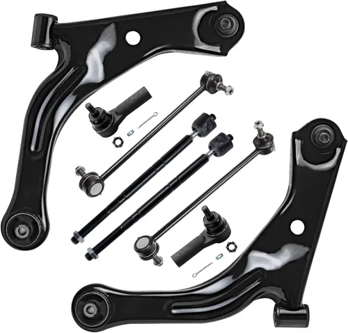 Miniatura 379 de Detroit Axle - Kit de brazos de control de extremo delantero de 8 piezas para Dodge Dakota 00-04, Durango 00-03, 4 brazos de control superior e