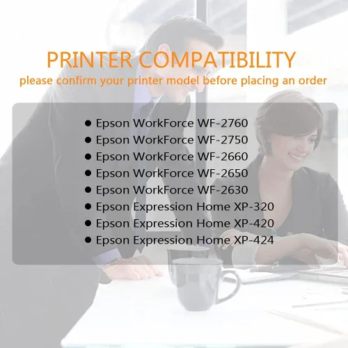 Miniatura 2 de Run Star Paquete de 2 cartuchos de tinta negra remanufacturados para Epson 220XL T220XL T220XL120 para impresora Epson Workforce WF-2760 2750 2660