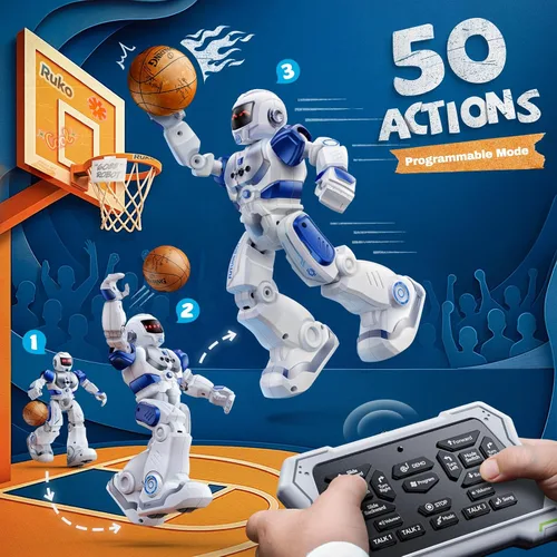 Miniatura 4 de Ruko 6088 Programmable Robot, Gesture Sensing Intelligent Remote Control Robot for Kids 3-6 Years, Christmas Birthday Gift