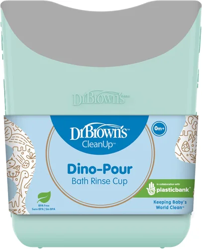 Miniatura 8 de Dr. Brown's CleanUp Dino-Pour - Taza de enjuague de baño para bebés, sin lágrimas, para bebés y niños pequeños, sin BPA