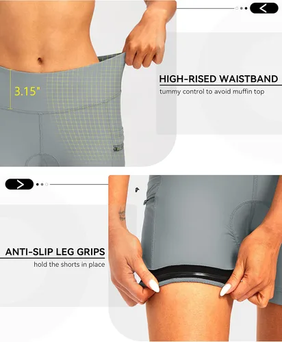 Miniatura 3 de Bikewa Pantalones cortos de ciclismo acolchados 4D para mujer, ropa interior de ciclismo, ciclismo de carretera, ciclismo de giro, pantalones cortos