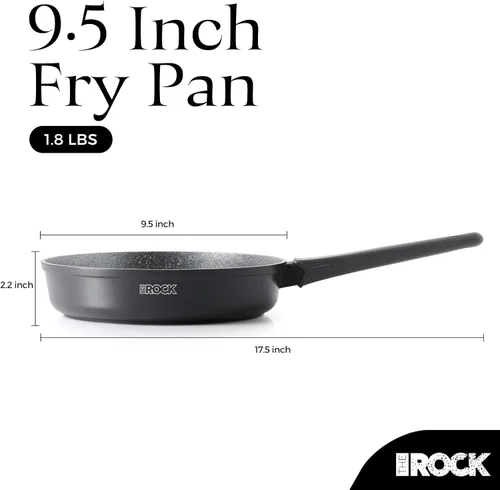 Miniatura 9 de THE ROCK SOHO - Sartén antiadherente de 9.5 pulgadas, no se pega, nunca se deforma, dura más tiempo, sartén saludable con mango resistente al calor