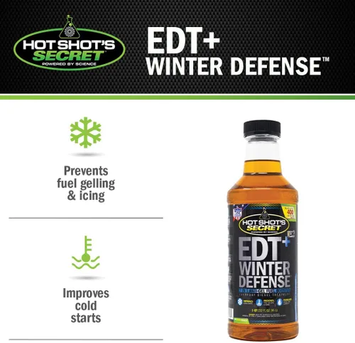 Miniatura 3 de Hot Shot's Secret EDT+ Winter Defense, aditivo de combustible diésel 7 en 1 anti-gel Previene la gelificación, protege el sistema de combustible