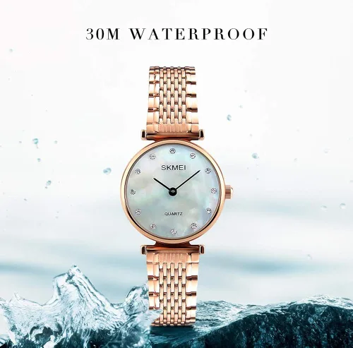 Miniatura 4 de SKMEI - Reloj de pulsera para mujer impermeable analógico de cuarzo para mujer