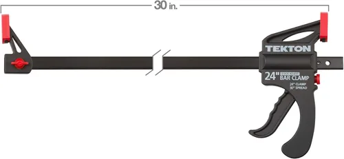 Miniatura 3 de TEKTON Abrazadera de barra de trinquete de 24 pulgadas/juego de separador de 30 pulgadas, 2 piezas CLP51524, rojo metálico