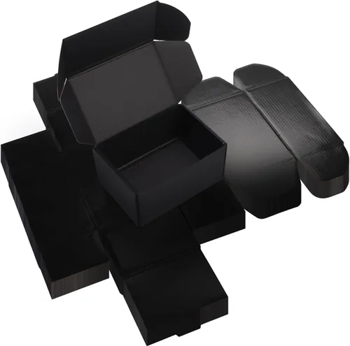 Miniatura 24 de Rempry Cajas de envío negras de 9 x 6 x 4 pulgadas, paquete de 20 cajas de cartón para pequeñas empresas, cajas de regalo para embalaje de envío