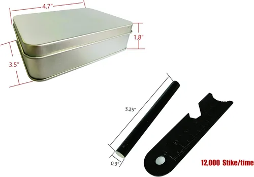 Miniatura 2 de Arrancador de incendios de emergencia Ferro Rod Striker Magnesio 6 bolsas para camping, senderismo, bushcraft, supervivencia, huracán al aire libre