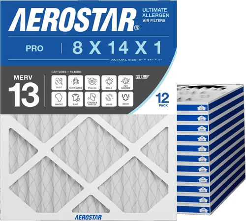Miniatura 11 de Aerostar Multi - Filtro de aire de 1 pulgada para aire acondicionado y horno, Blanco