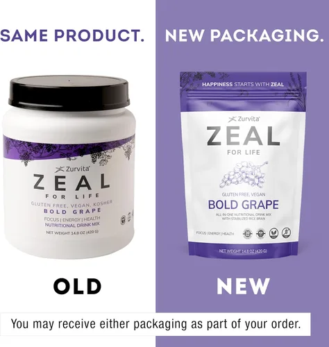Miniatura 3 de Zurvita - Zeal for Life - Sabor a uva audaz - Suplemento nutricional diario para vitalidad, inmunidad y bienestar general - Bolsa de bienestar