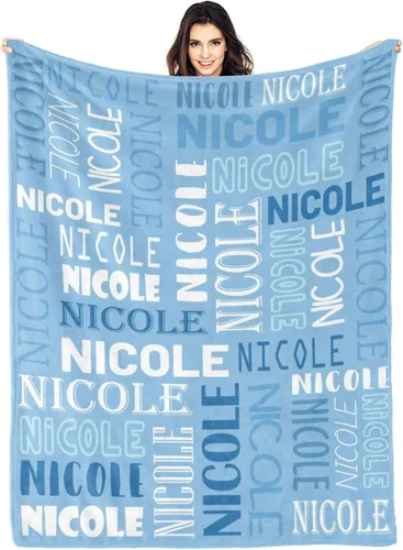 Miniatura 26 de Dr.TOUGH Mantas personalizadas para niños, mantas y mantas personalizadas con nombre para niños y adultos (color 01, 30 x 40 pulgadas)