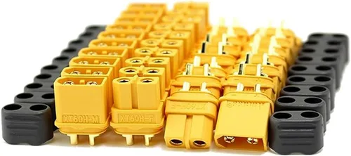 Miniatura 9 de SoloGood Amass - 10 pares de conectores de bala XT60H actualizado de XT60 funda hembra y macho chapado en oro para piezas RC